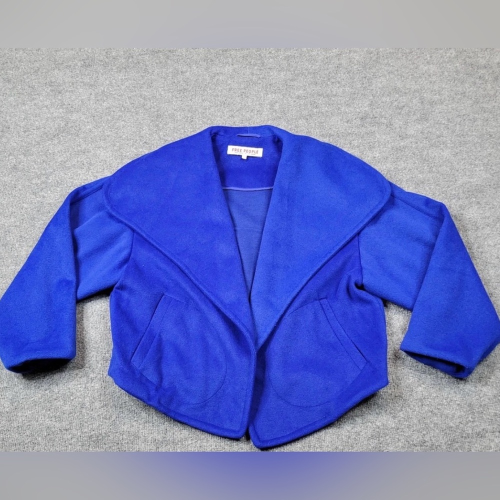 Free People Royal Blue Mina Shawl jacket